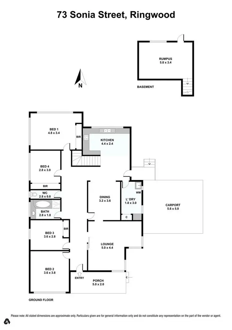 Floorplan of Homely house listing, 73 Sonia Street, Ringwood VIC 3134