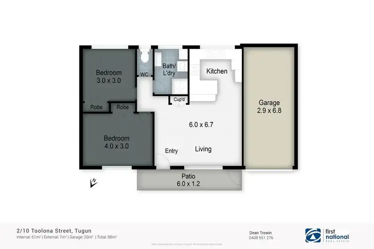 Floorplan of Homely unit listing, 2/10 Toolona Street, Tugun QLD 4224