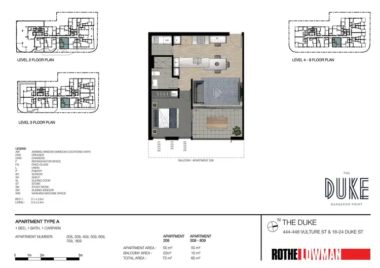 Floorplan of Homely apartment listing, 208/18 Duke Street, Kangaroo Point QLD 4169