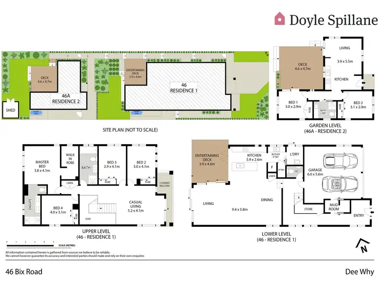 Floorplan of Homely house listing, 46 & 46A Bix Road, Dee Why NSW 2099