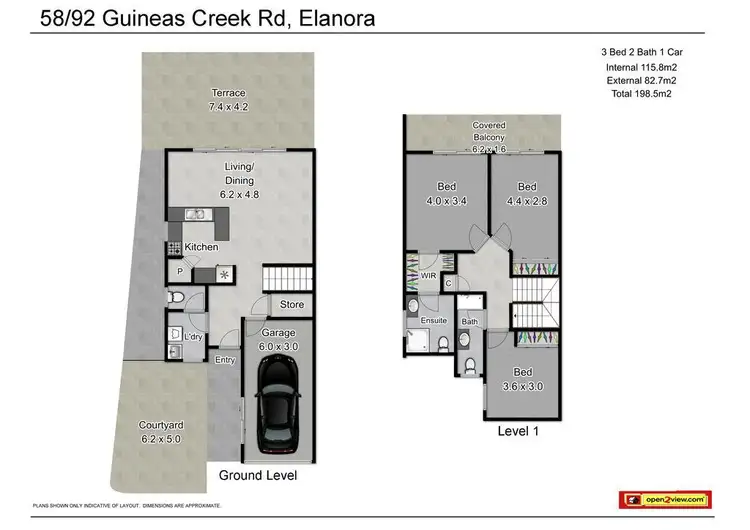 Floorplan of Homely townhouse listing, 58/92 Guineas Creek Road, Currumbin Waters QLD 4223