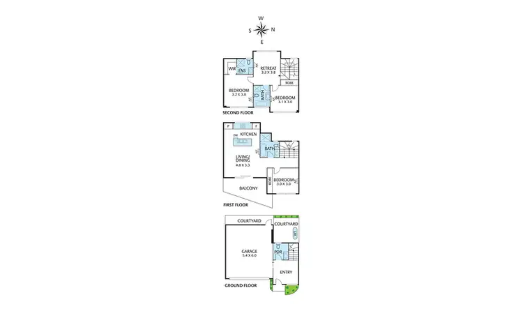 Floorplan of Homely townhouse listing, 5/568 Moreland Road, Brunswick West VIC 3055