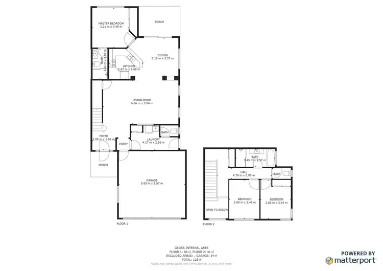Floorplan of Homely semi-detached listing, 2/21 Laguna Avenue, Palm Beach QLD 4221