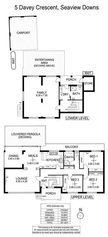 Floorplan of Homely house listing, 5 Davey Crescent, Seaview Downs SA 5049