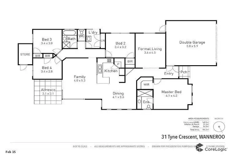 Floorplan of Homely house listing, 31 Tyne Crescent, Wanneroo WA 6065