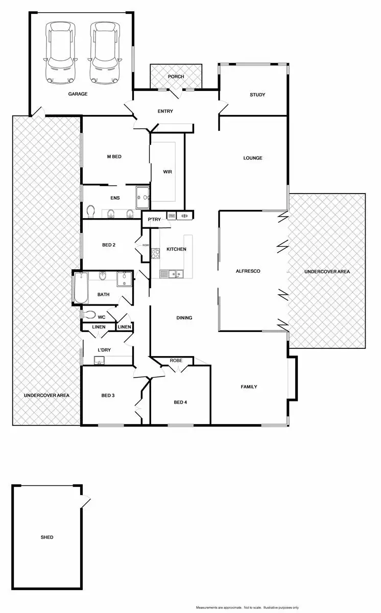 Floorplan of Homely house listing, 11 Donnington Drive, Wodonga VIC 3690