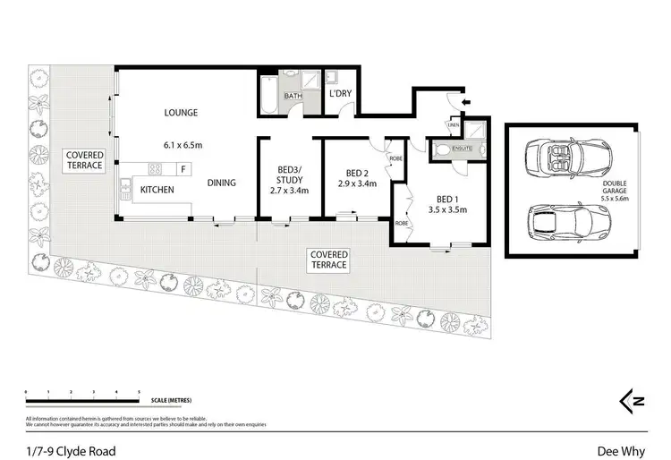 Floorplan of Homely unit listing, 1/7-9 Clyde Road, Dee Why NSW 2099
