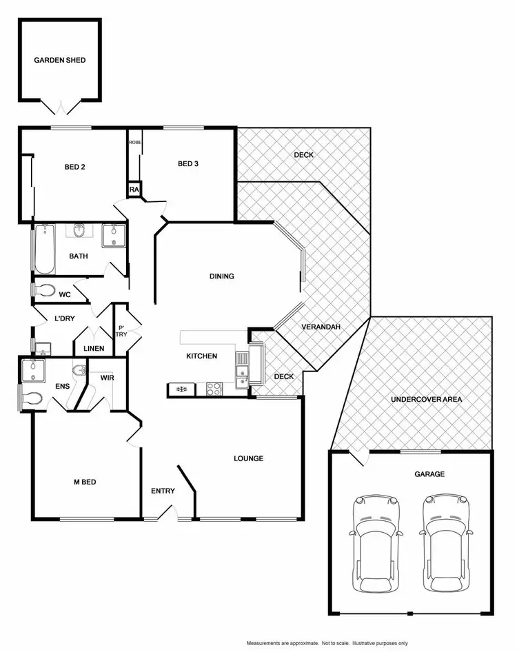 Floorplan of Homely house listing, 13 Helsingor Avenue, Wodonga VIC 3690