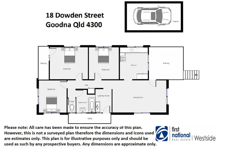 Floorplan of Homely house listing, 18 Dowden Street, Goodna QLD 4300