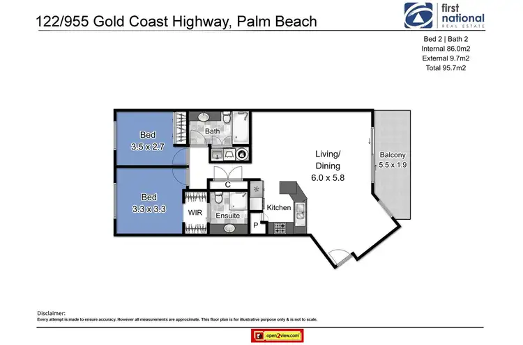 Floorplan of Homely apartment listing, 122/955 Gold Coast Highway, Palm Beach QLD 4221