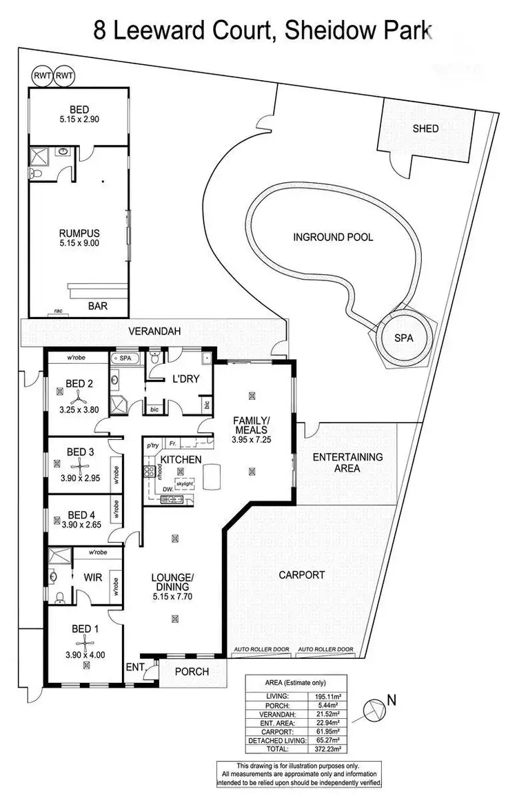 Floorplan of Homely house listing, 8 Leeward Court, Sheidow Park SA 5158