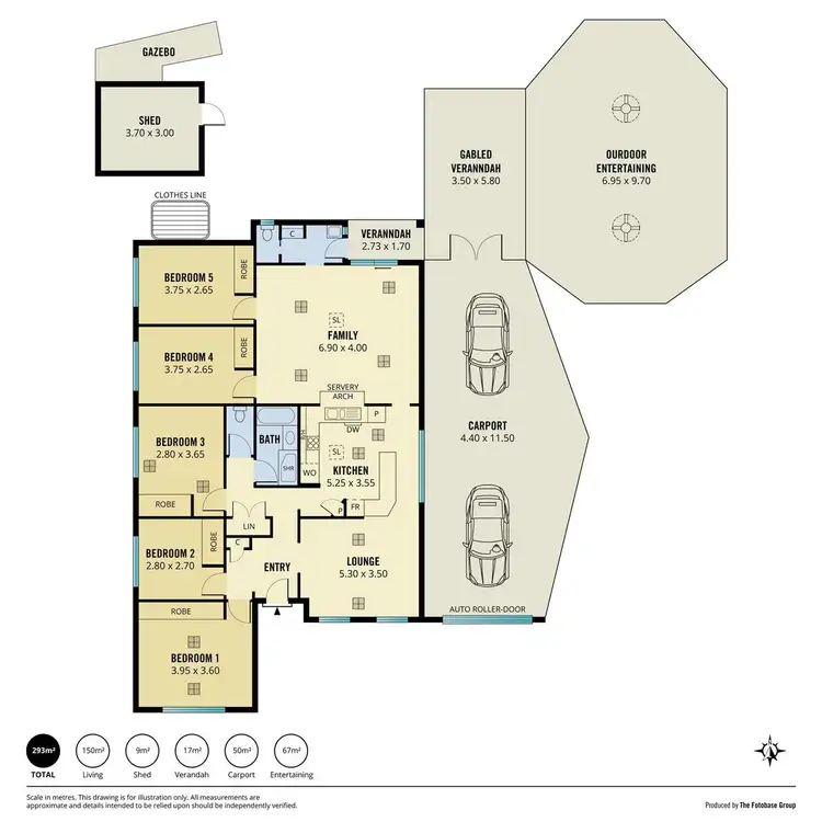Floorplan of Homely house listing, 5 Noojee Court, Modbury North SA 5092