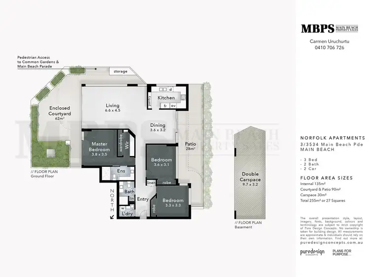 Floorplan of Homely apartment listing, 'NORFOLK' 3534 Main Beach Parade, Main Beach QLD 4217