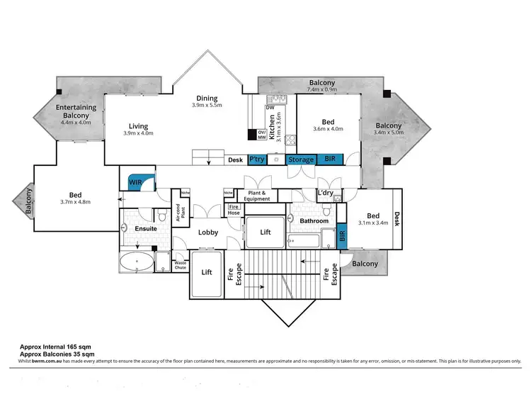 Floorplan of Homely apartment listing, 5/20 Riverview Parade, Surfers Paradise QLD 4217