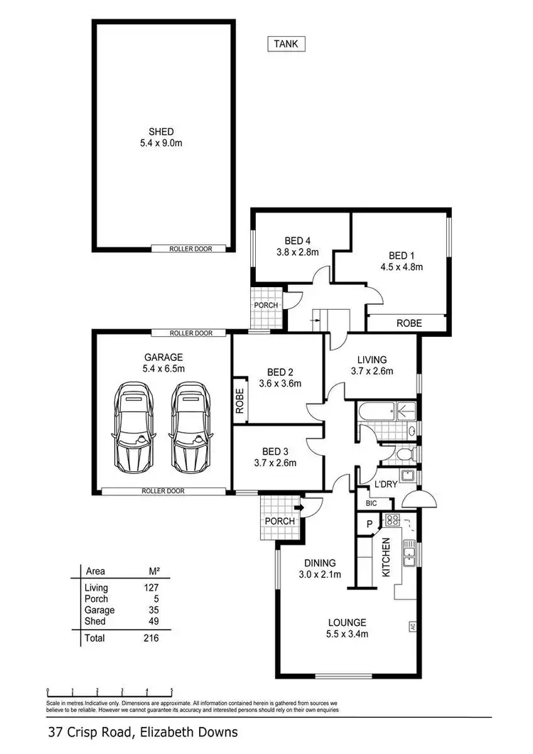 Floorplan of Homely house listing, 37 Crisp Road, Elizabeth Downs SA 5113