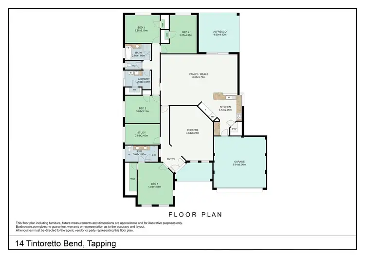 Floorplan of Homely house listing, 14 Tintoretto Bend, Tapping WA 6065