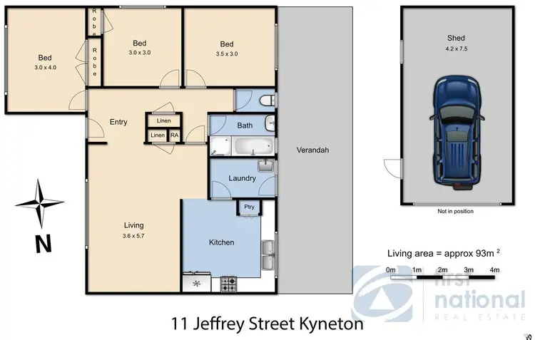Floorplan of Homely house listing, 11 Jeffrey Street, Kyneton VIC 3444