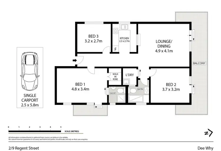 Floorplan of Homely unit listing, 2/9 Regent Street, Dee Why NSW 2099