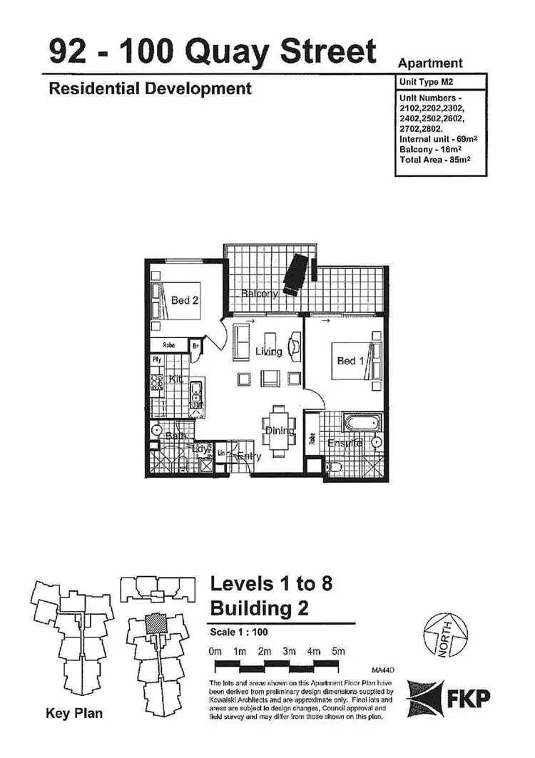 Floorplan of Homely apartment listing, 2402/92 Quay Street, Brisbane City QLD 4000