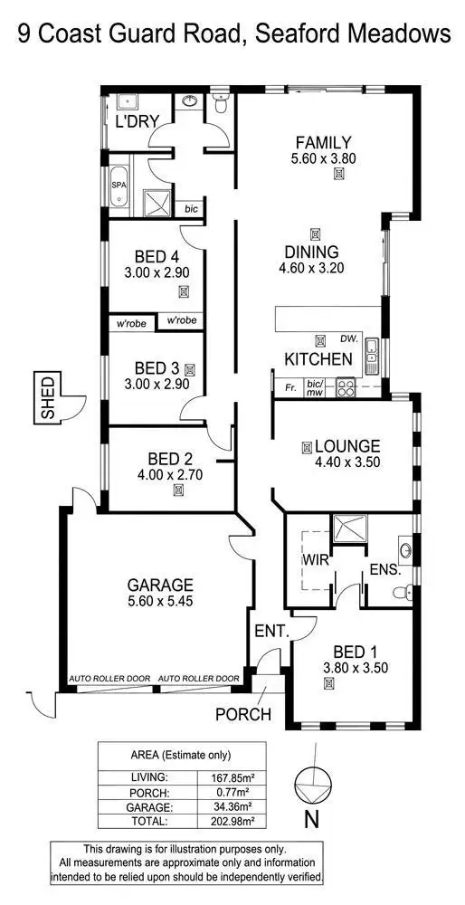 Floorplan of Homely house listing, 9 Coast Guard Road, Seaford Meadows SA 5169