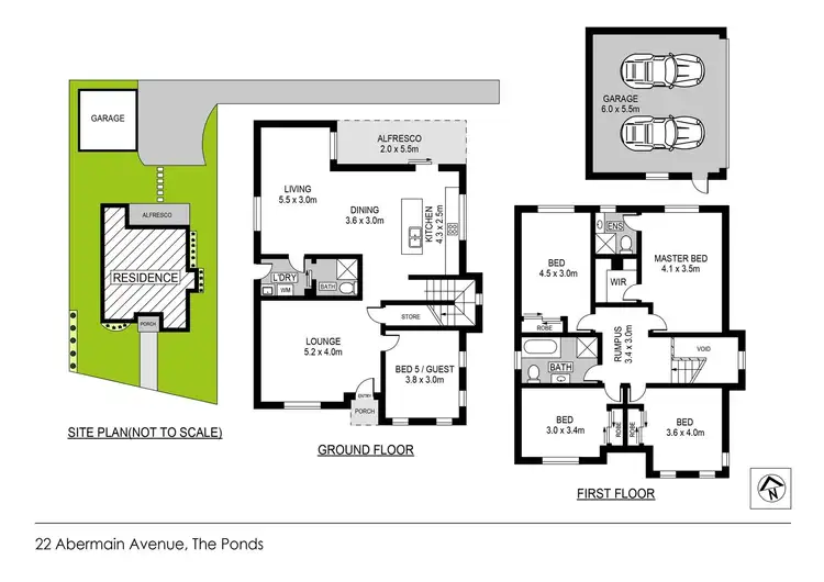 Floorplan of Homely house listing, 22 Abermain Avenue, The Ponds NSW 2769