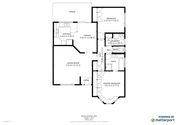Floorplan of Homely house listing, 1 Cynthia Close, Mildura VIC 3500