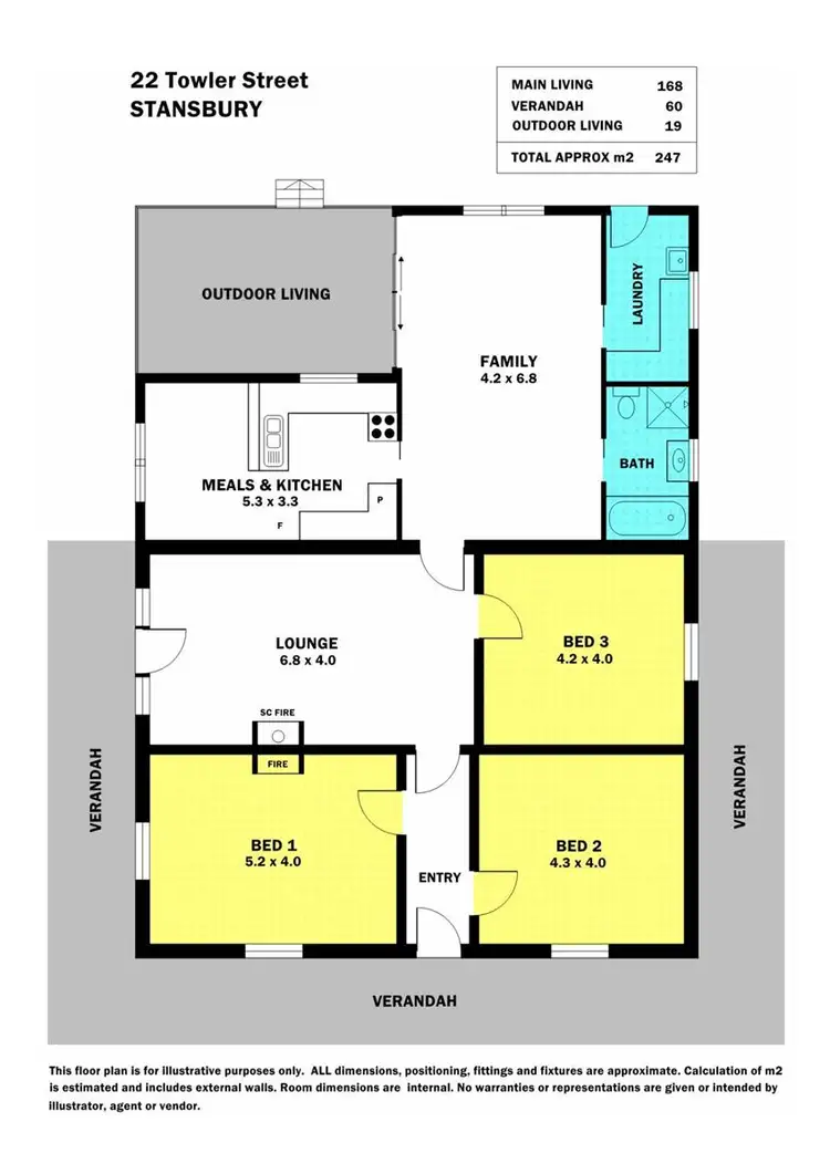 Floorplan of Homely house listing, 22 Towler Street, Stansbury SA 5582