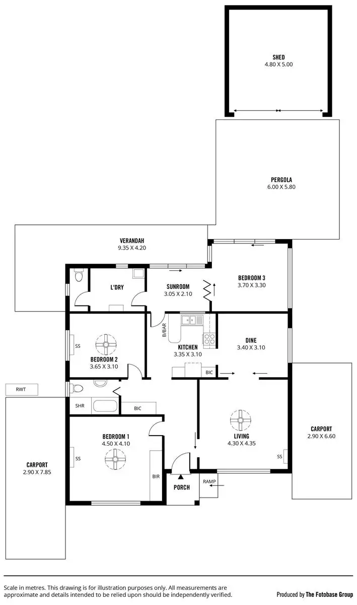 Floorplan of Homely house listing, 23 Rowell Road, Melrose Park SA 5039
