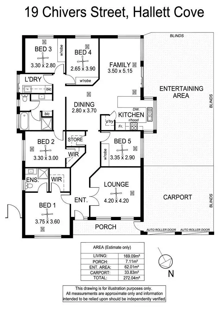 Floorplan of Homely house listing, 19 Chivers Street, Hallett Cove SA 5158