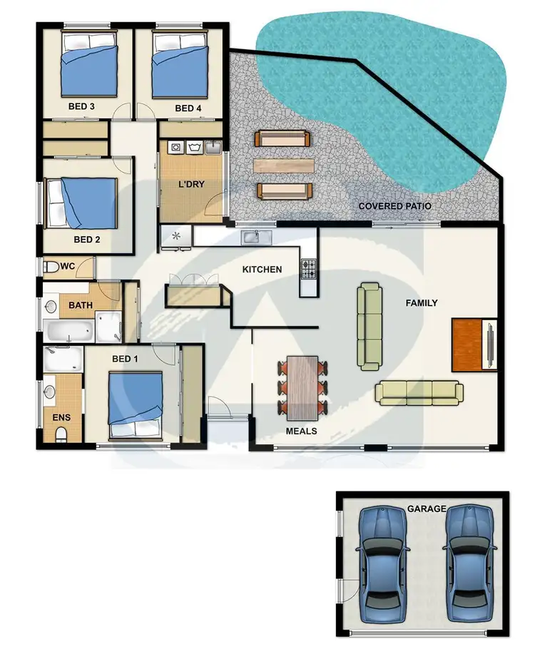 Floorplan of Homely house listing, 4 Desiree Court, Springwood QLD 4127