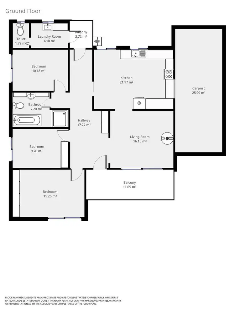 Floorplan of Homely house listing, 14 Wornes Drive, Wodonga VIC 3690