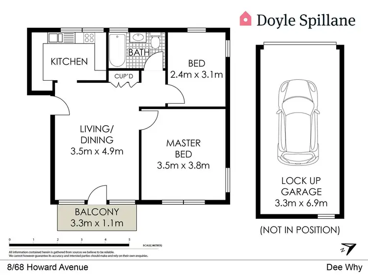 Floorplan of Homely unit listing, 8/68 Howard Avenue, Dee Why NSW 2099