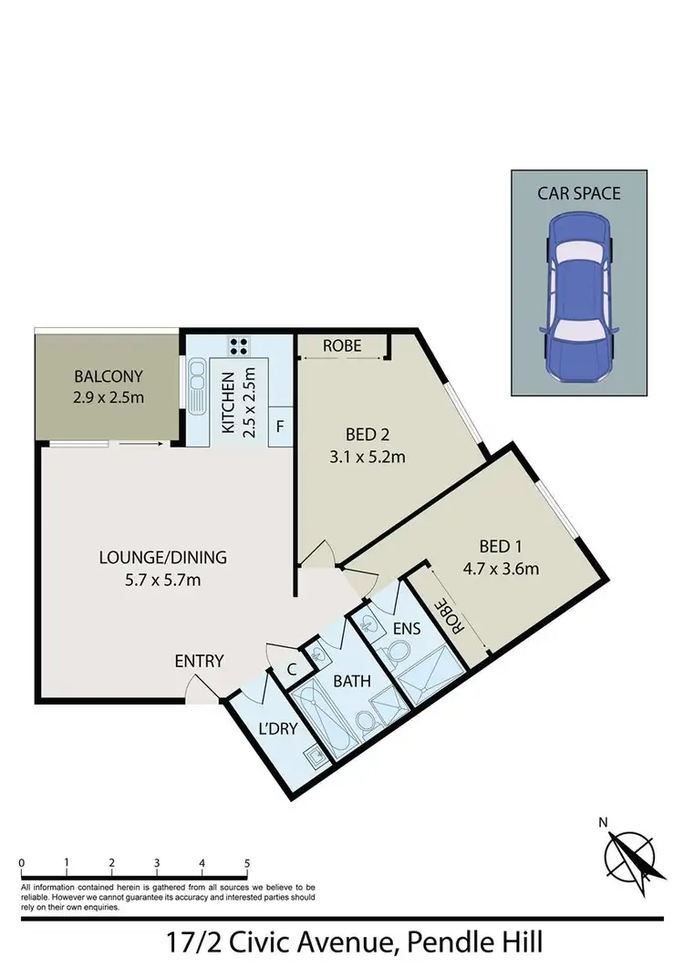 Floorplan of Homely unit listing, 17/2-12 Civic Avenue, Pendle Hill NSW 2145