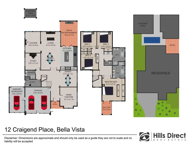 Floorplan of Homely house listing, 12 Craigend Place, Bella Vista NSW 2153