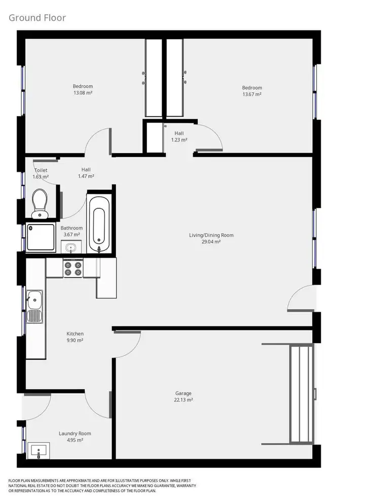 Floorplan of Homely unit listing, 1/69 Mayfair Drive, Wodonga VIC 3690