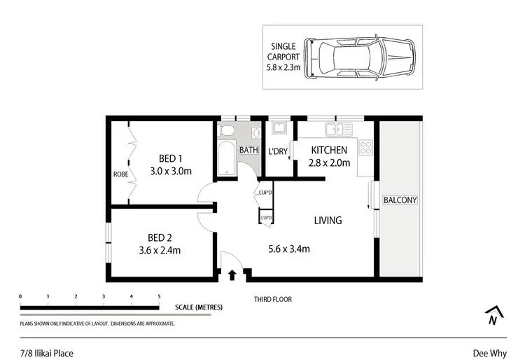 Floorplan of Homely unit listing, 7/8 Ilikai Place, Dee Why NSW 2099