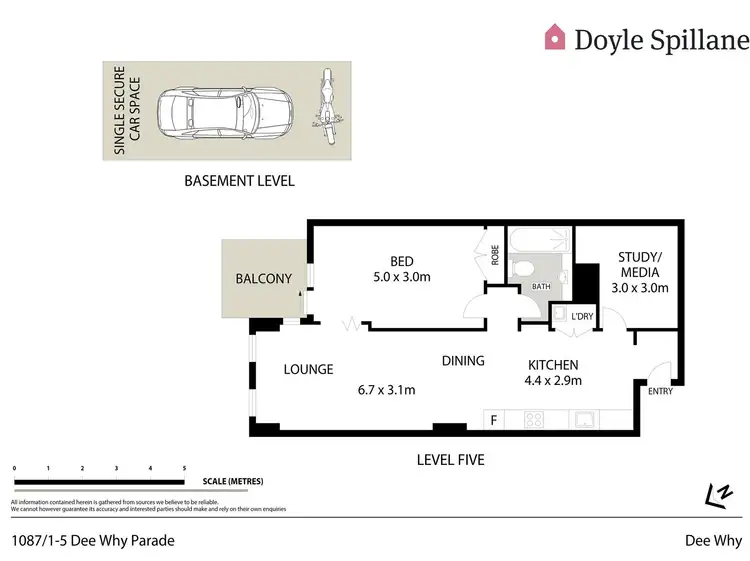 Floorplan of Homely unit listing, 1087/1-5 Dee Why Parade, Dee Why NSW 2099