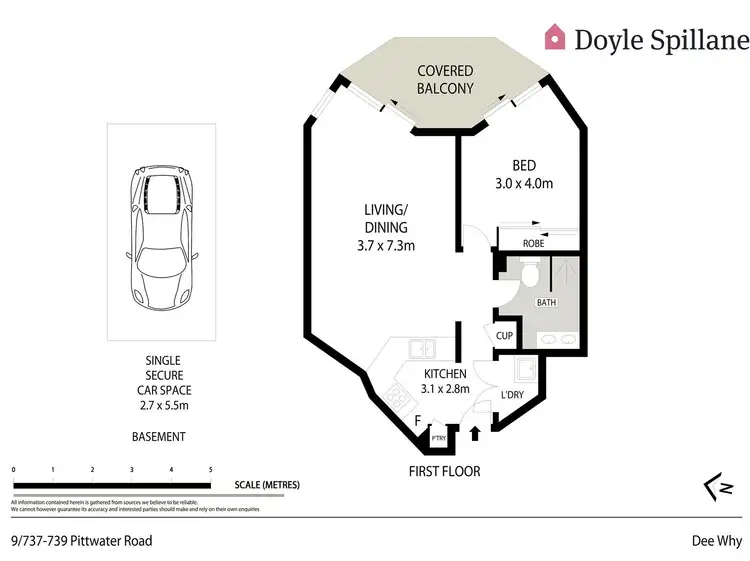 Floorplan of Homely unit listing, 9/737-739 Pittwater Road, Dee Why NSW 2099