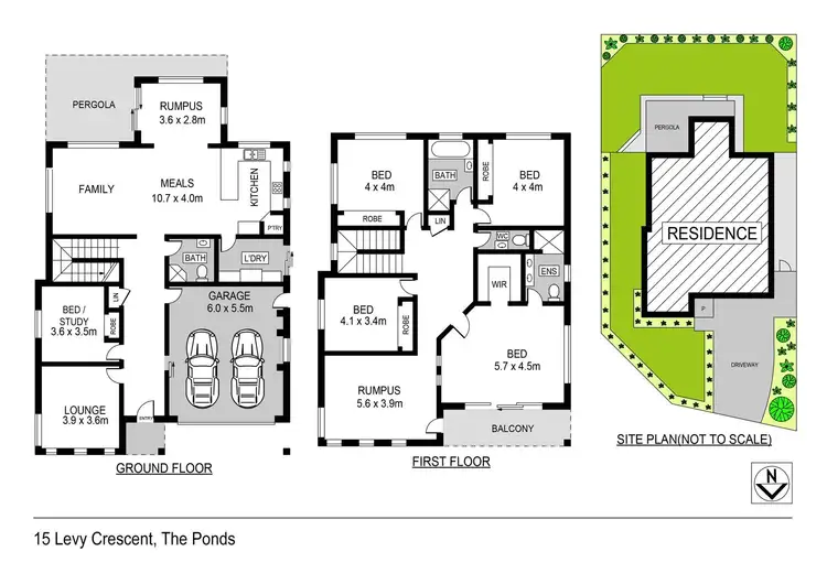 Floorplan of Homely house listing, 15 Levy Crescent, The Ponds NSW 2769