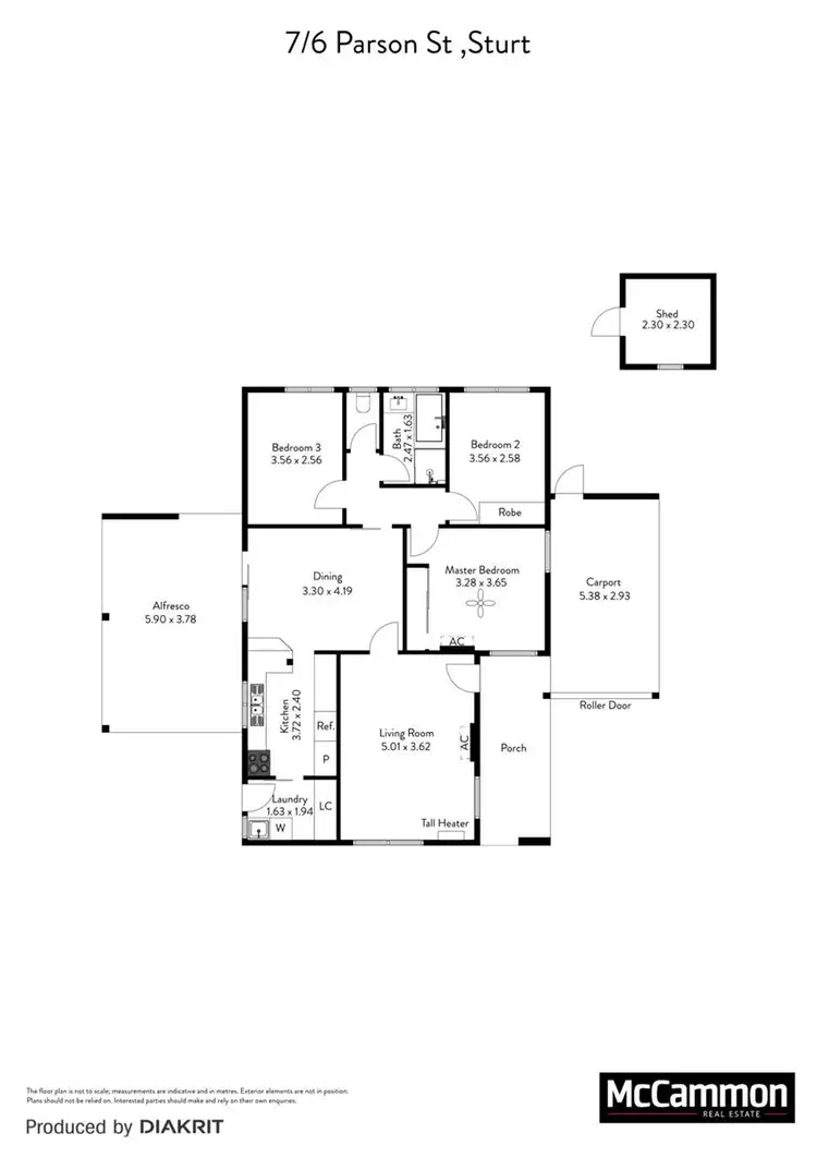 Floorplan of Homely unit listing, 7/6 Parson Street, Sturt SA 5047