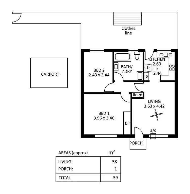 Floorplan of Homely unit listing, 2/35 Jersey Avenue, Kilburn SA 5084