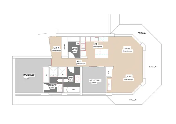 Floorplan of Homely apartment listing, 12E/80 The Esplanade, Surfers Paradise QLD 4217