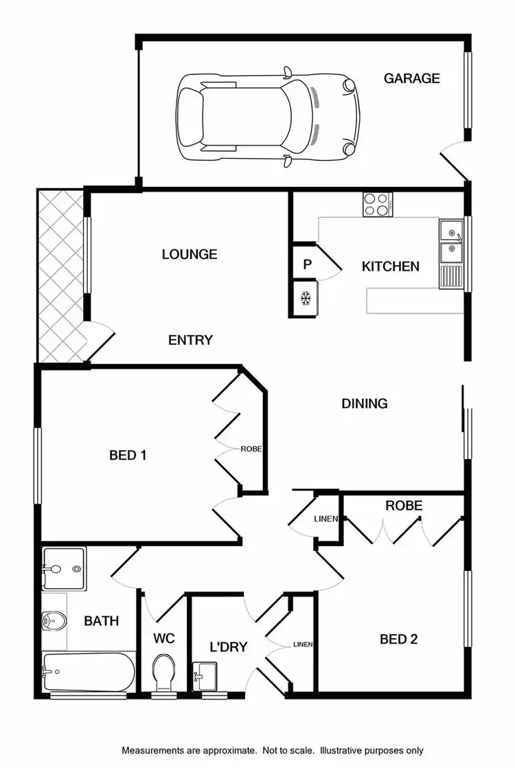 Floorplan of Homely unit listing, 2/21 Kingsbury Court, West Wodonga VIC 3690