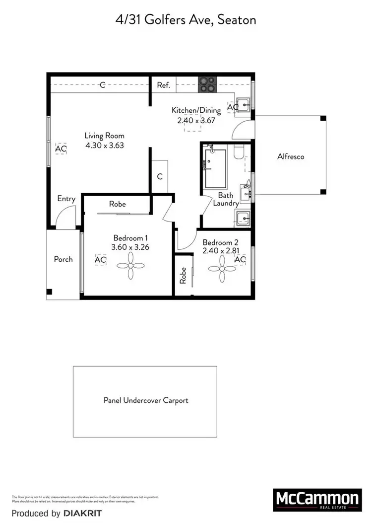 Floorplan of Homely unit listing, 4/31 Golfers Avenue, Seaton SA 5023