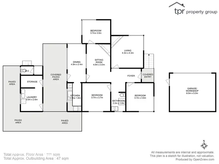 Floorplan of Homely house listing, 1 Chapel Lane, Dover TAS 7117