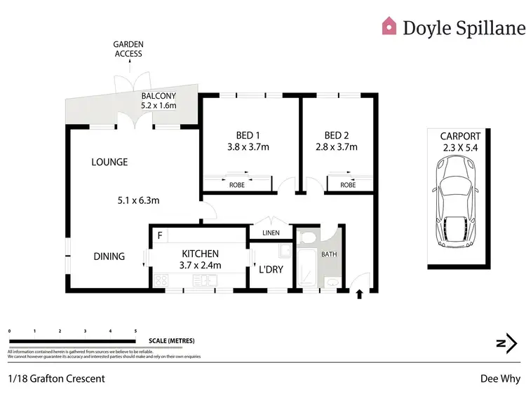 Floorplan of Homely unit listing, 1/18 Grafton Crescent, Dee Why NSW 2099