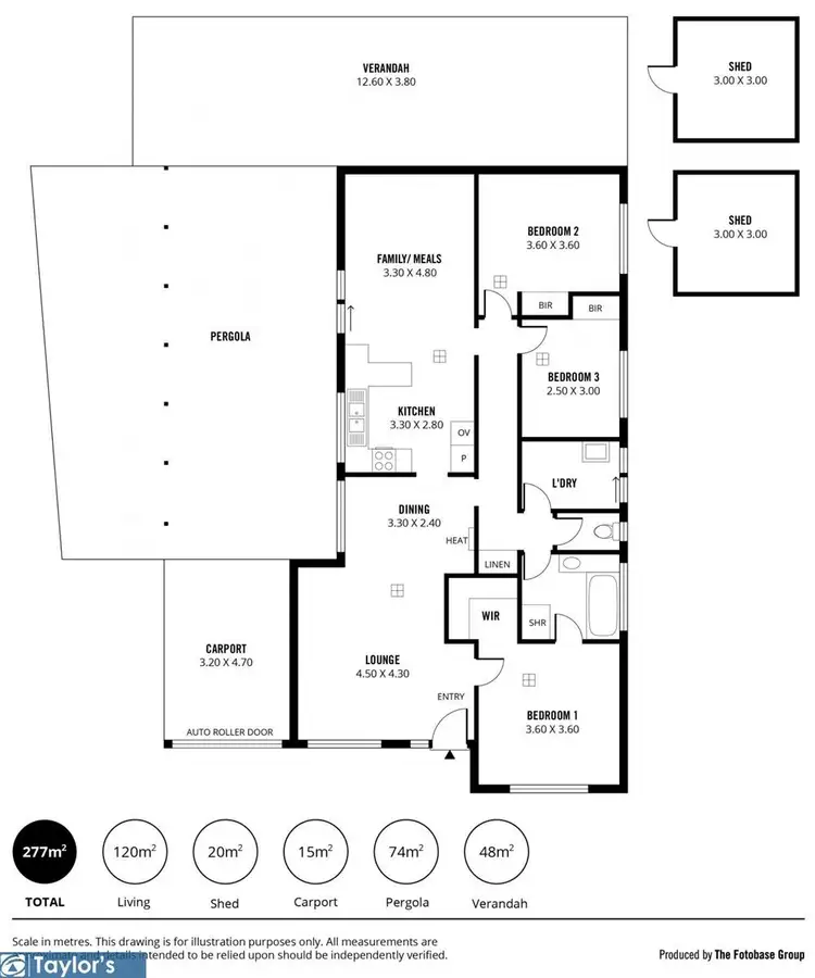 Floorplan of Homely house listing, 3 Tarana Court, Hillbank SA 5112