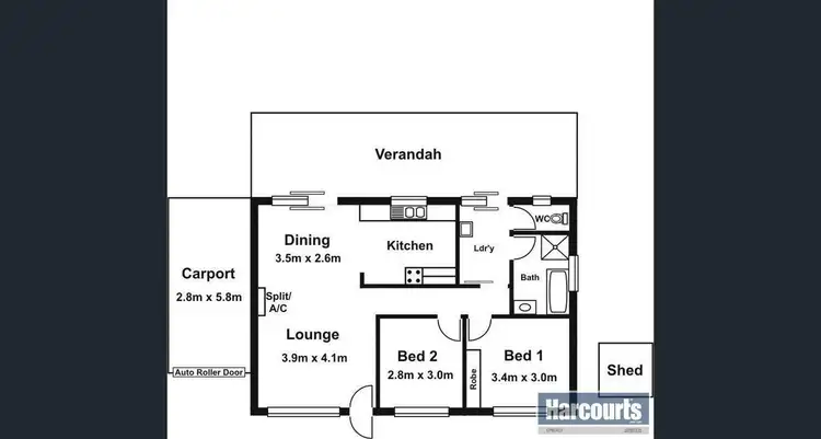 Floorplan of Homely apartment listing, 2/32 Birdbush Street, Elizabeth North SA 5113