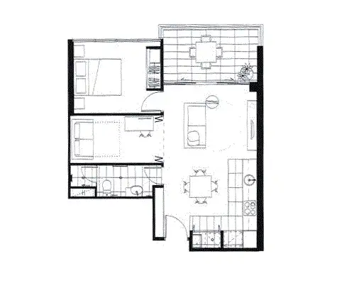 Floorplan of Homely apartment listing, 2502/55 Railway Terrace, Milton QLD 4064