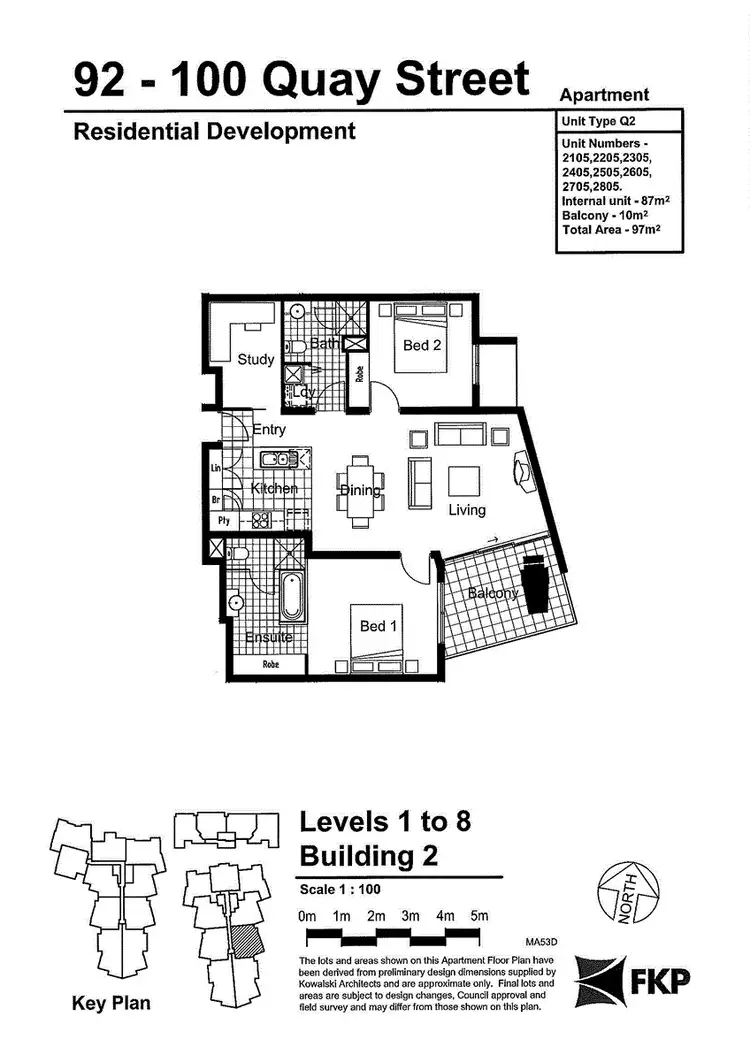 Floorplan of Homely apartment listing, 2205/92 Quay Street, Brisbane City QLD 4000